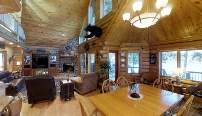 Lakefront Log Home For Sale – 23 N Maple St, Branch, MI 49402 3D Model